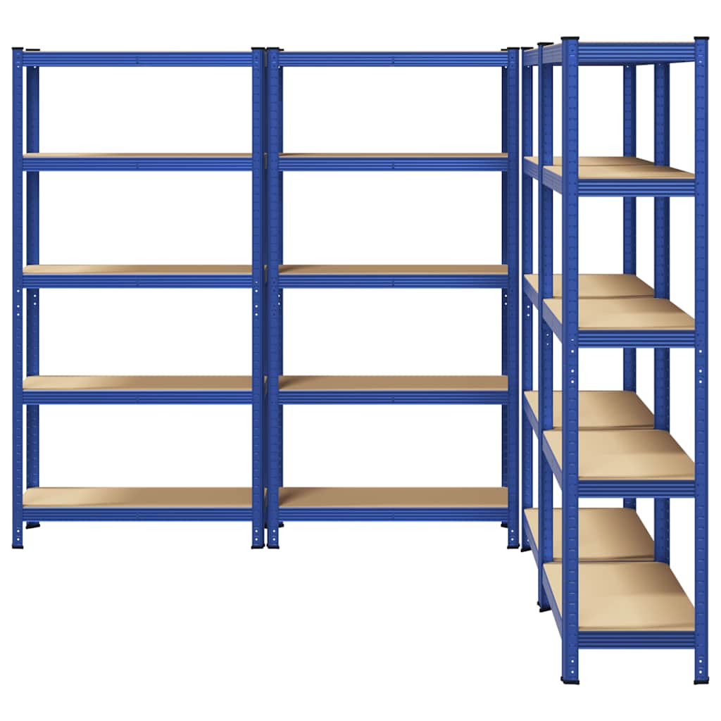 vidaXL Étagères de rangement à 5 niveaux 4 pcs bleu
