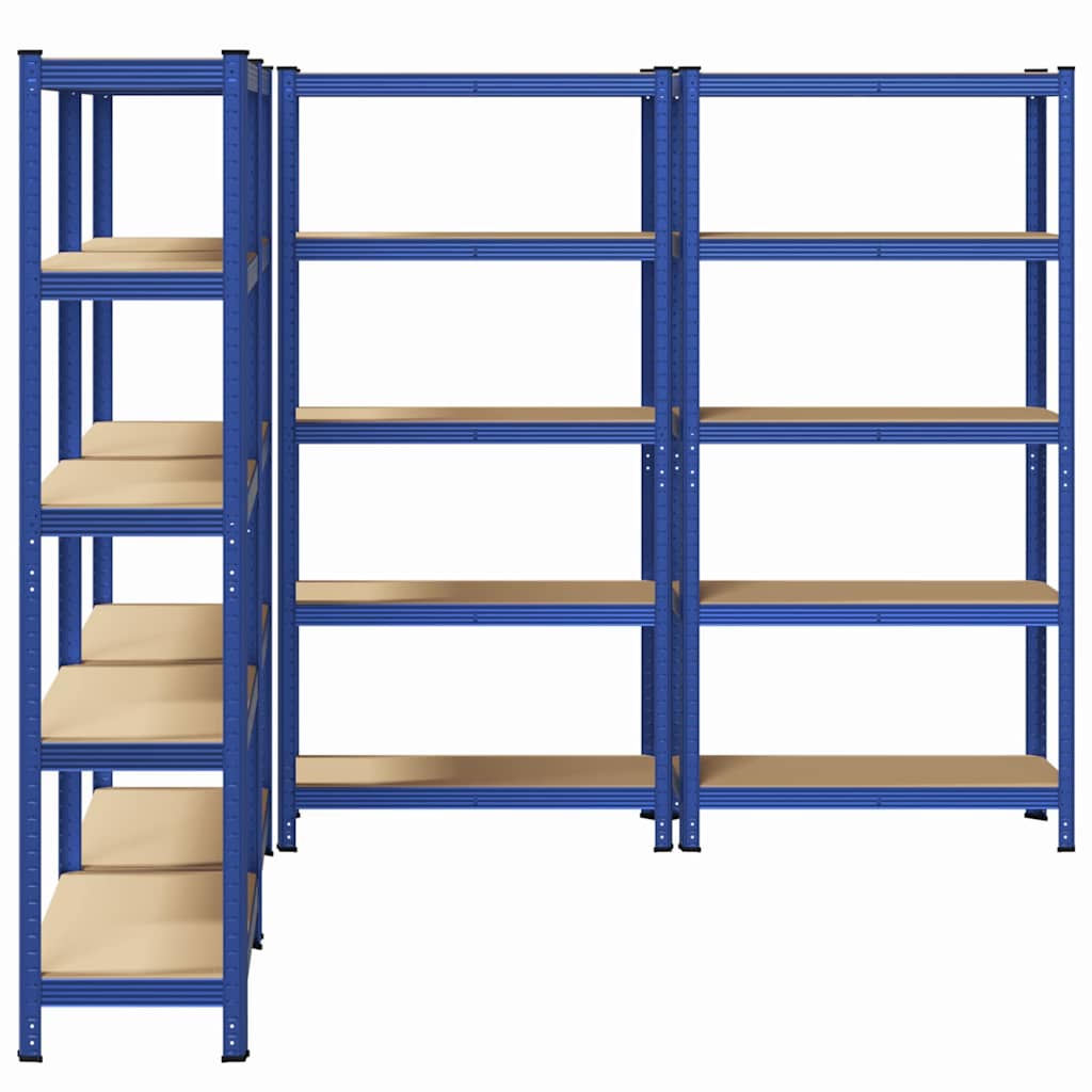 vidaXL Étagères de rangement à 5 niveaux 4 pcs bleu