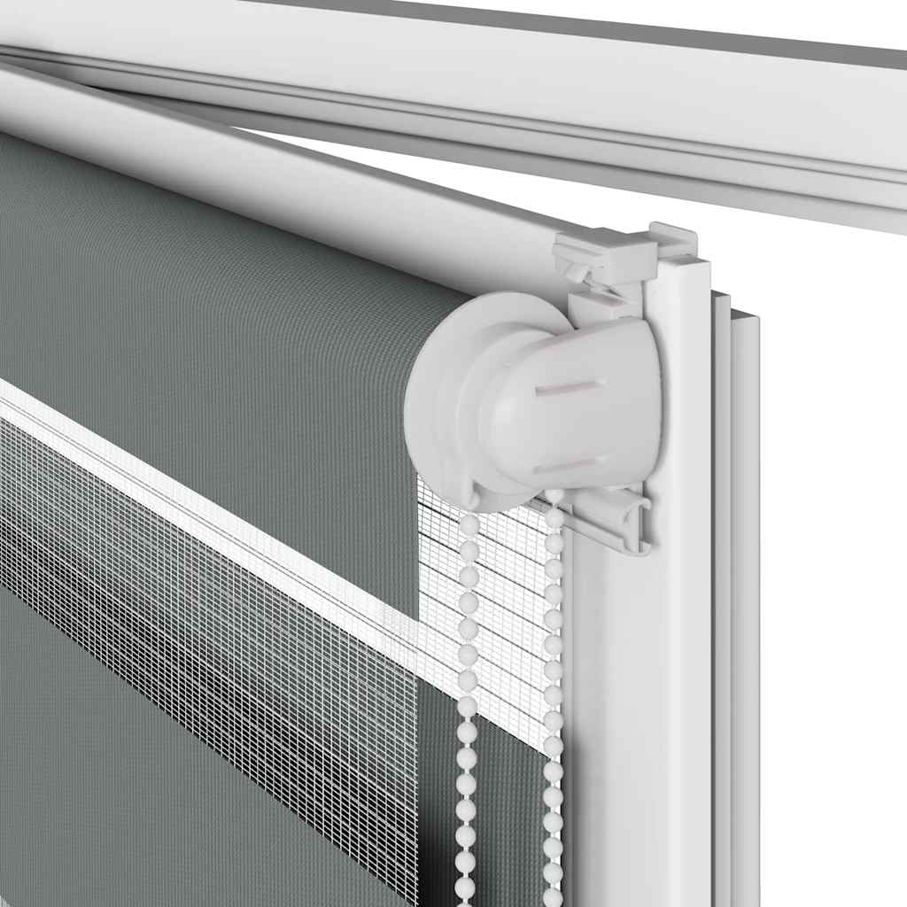 vidaXL Store zèbre gris foncé largeur du tissu 55,9 cm polyester