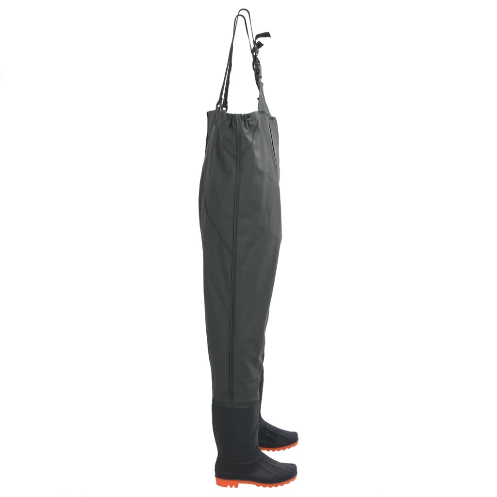 vidaXL Cuissardes avec bottes vert foncé taille 39