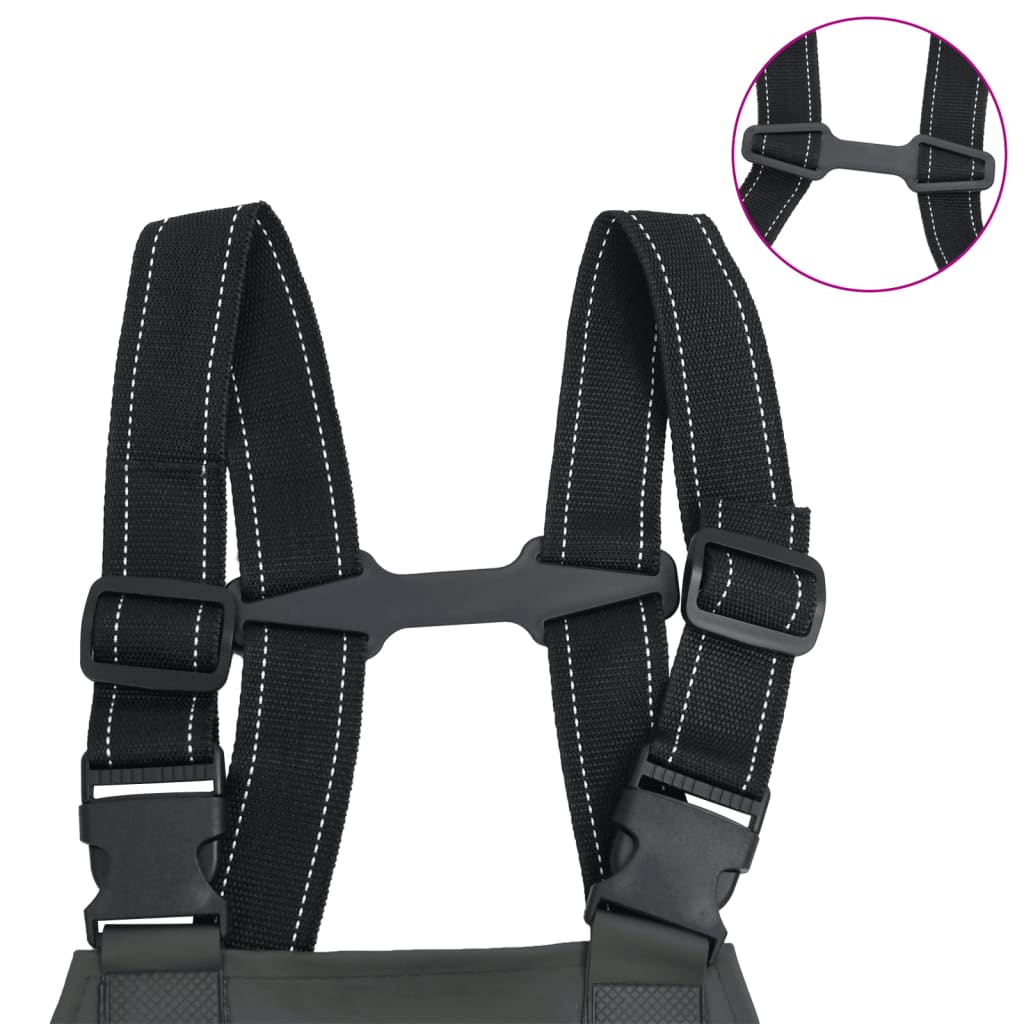 vidaXL Cuissardes avec bottes vert foncé taille 39