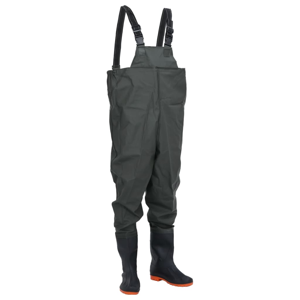 vidaXL Cuissardes avec bottes vert foncé taille 44