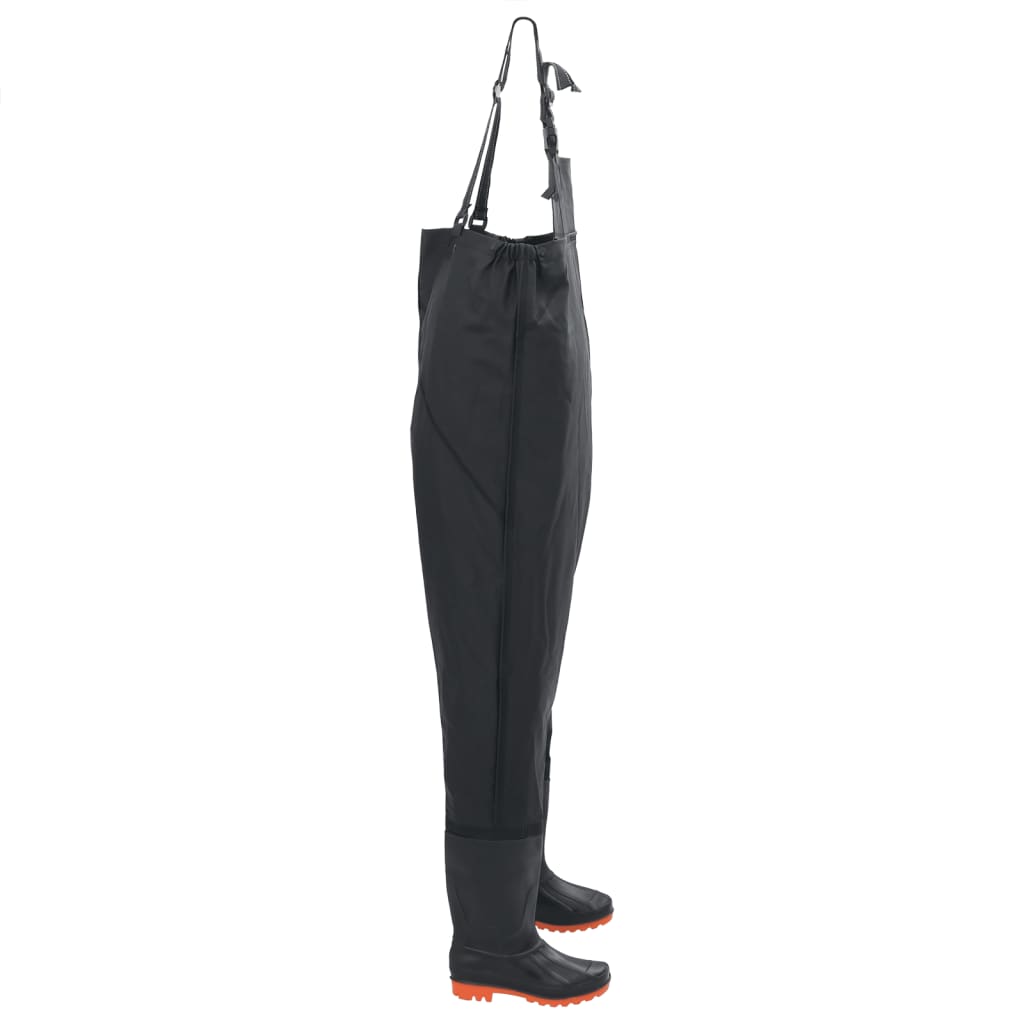 vidaXL Cuissardes avec bottes noir taille 40