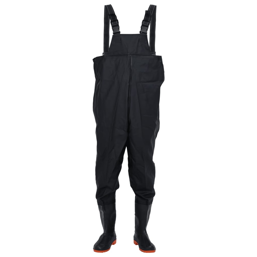vidaXL Cuissardes avec bottes noir taille 46