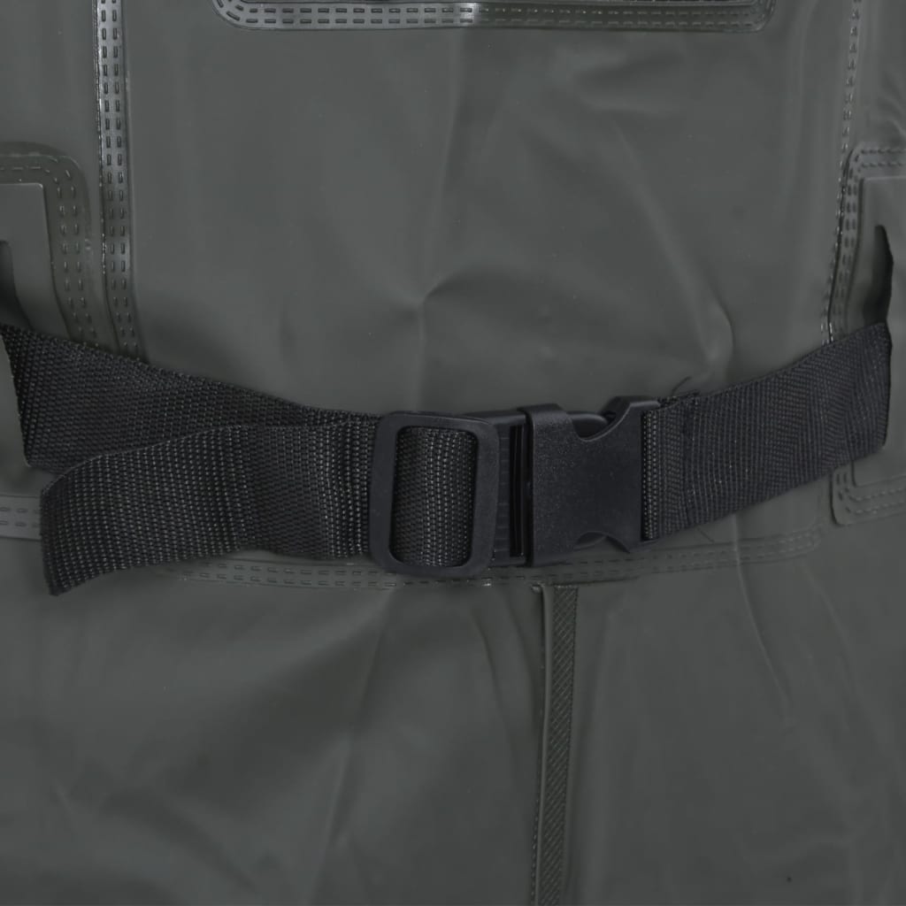 vidaXL Cuissardes avec bottes et ceinture vert foncé taille 45