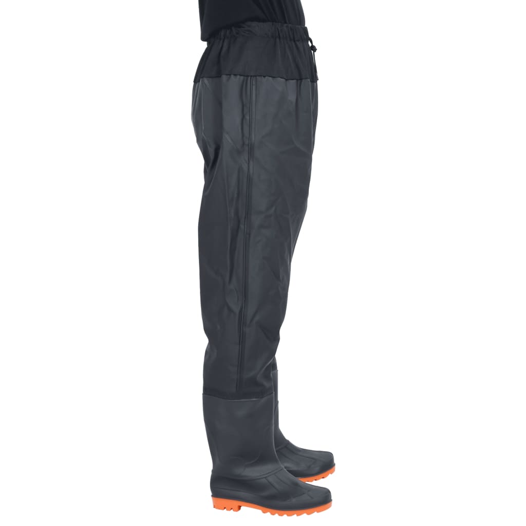 vidaXL Cuissardes avec bottes noir taille 44