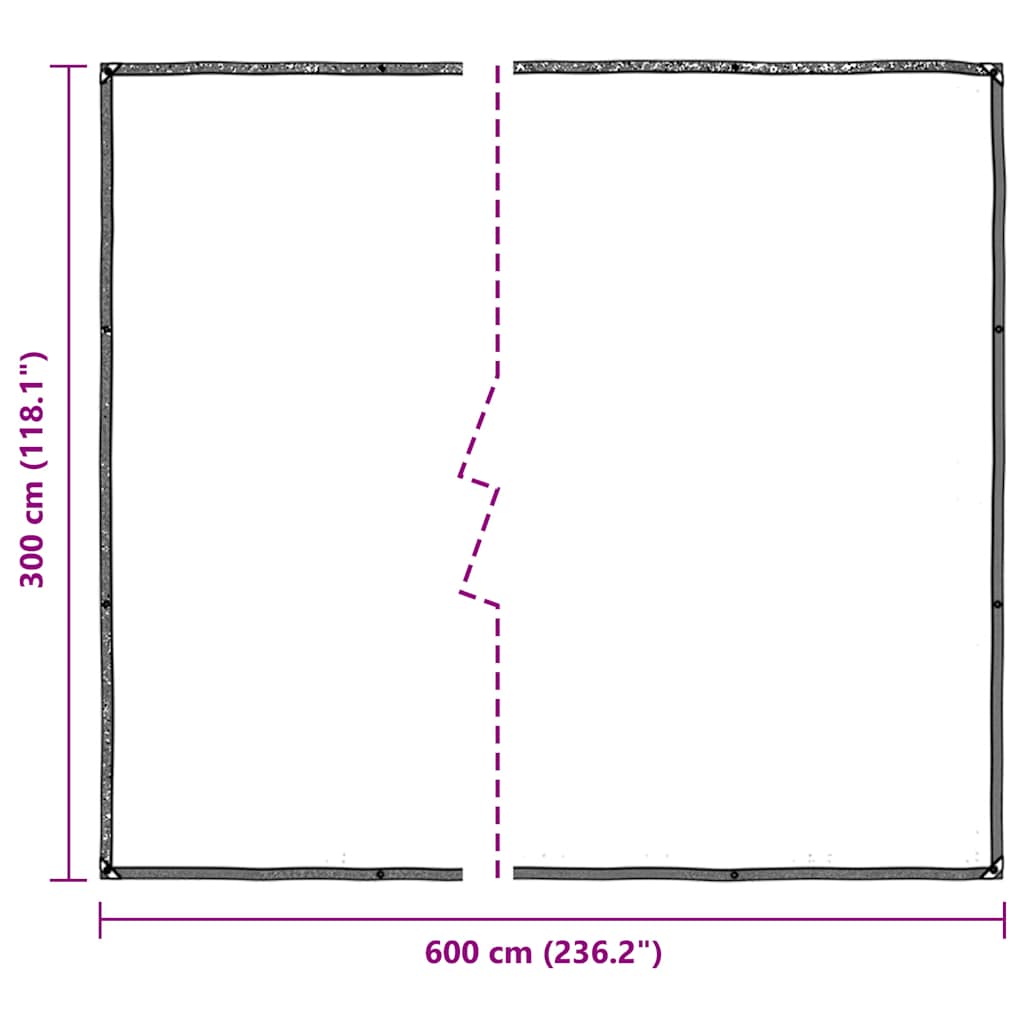 vidaXL Bâche transparente avec œillets 3x6 m polyéthylène