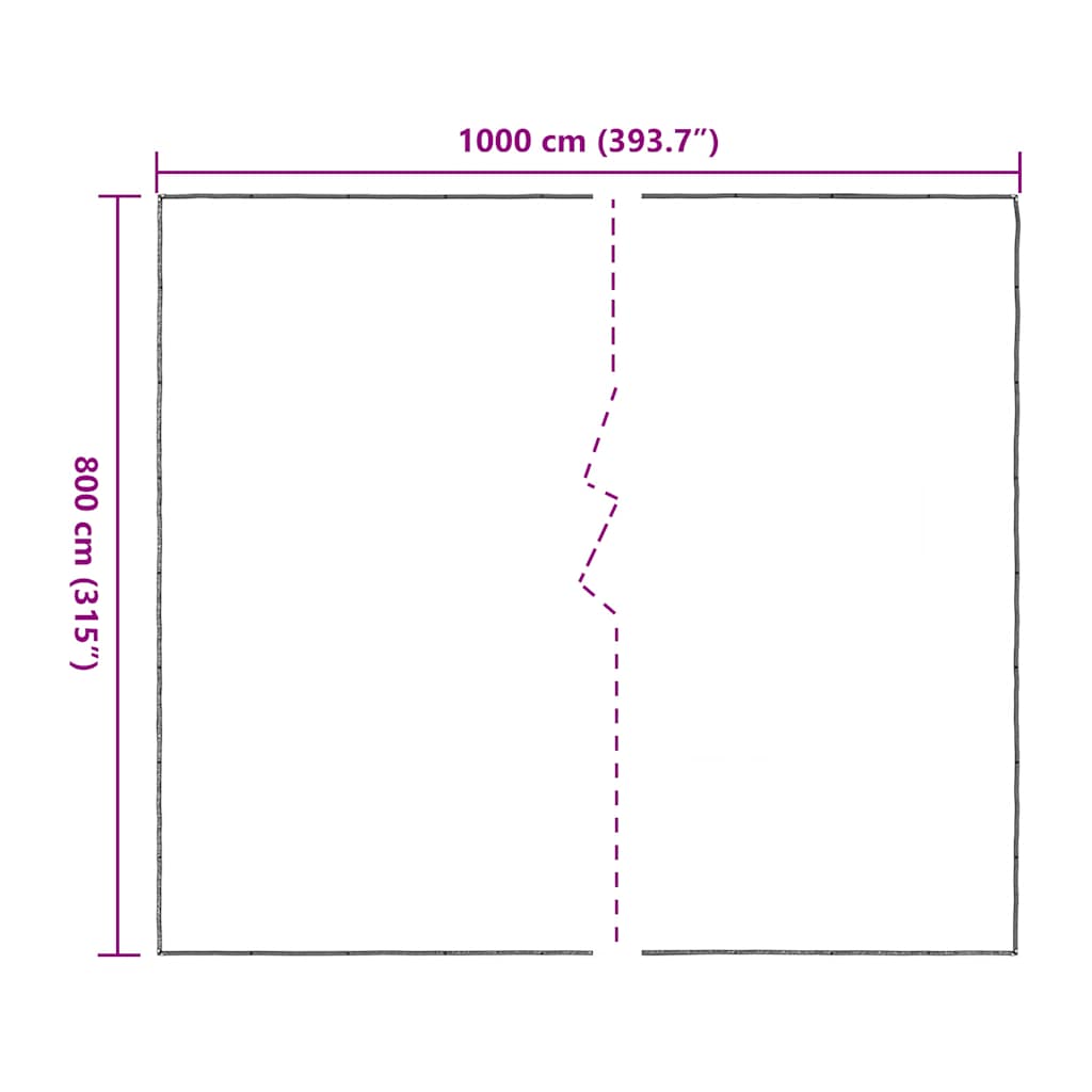 vidaXL Bâche transparente avec œillets 8x10 m polyéthylène