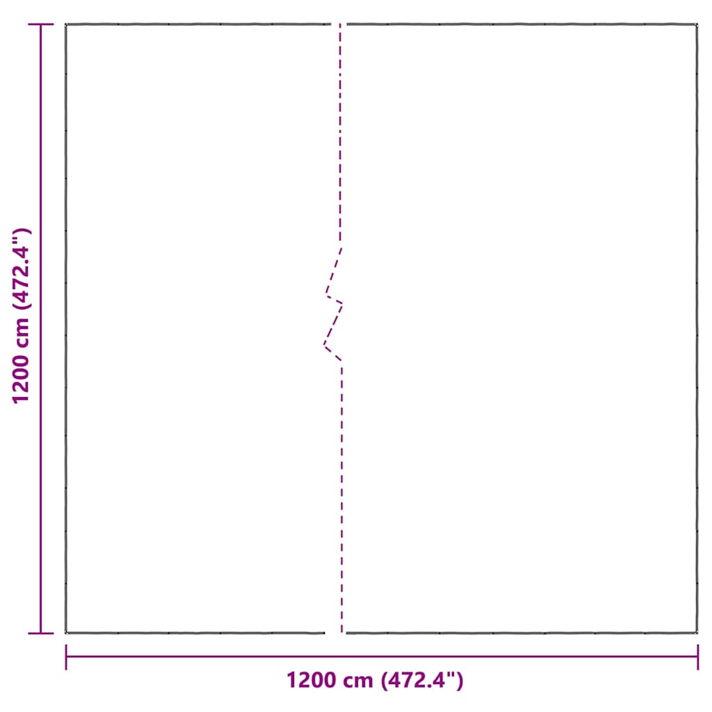 vidaXL Bâche transparente avec œillets 12x12 m polyéthylène