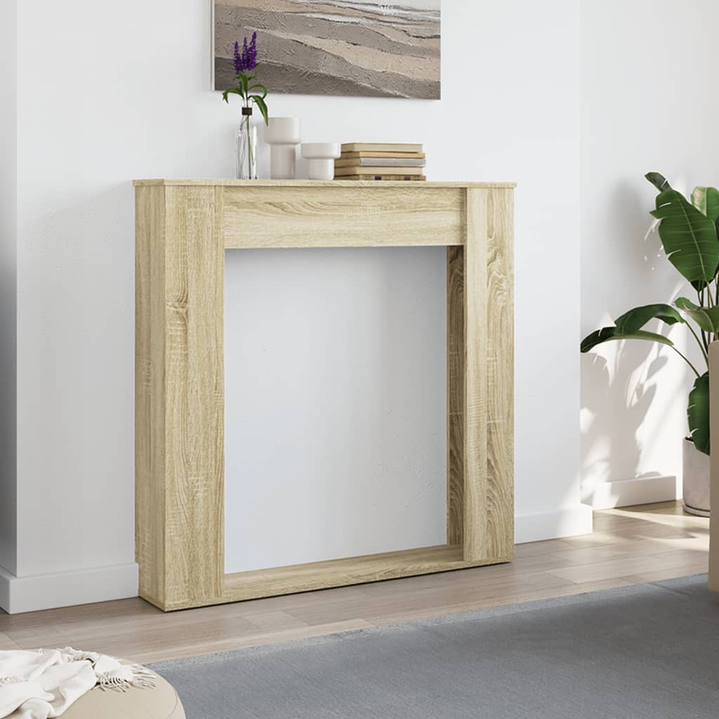 VidaXL Cadre de cheminée chêne sonoma 100x20x100 cm bois d'ingénierie