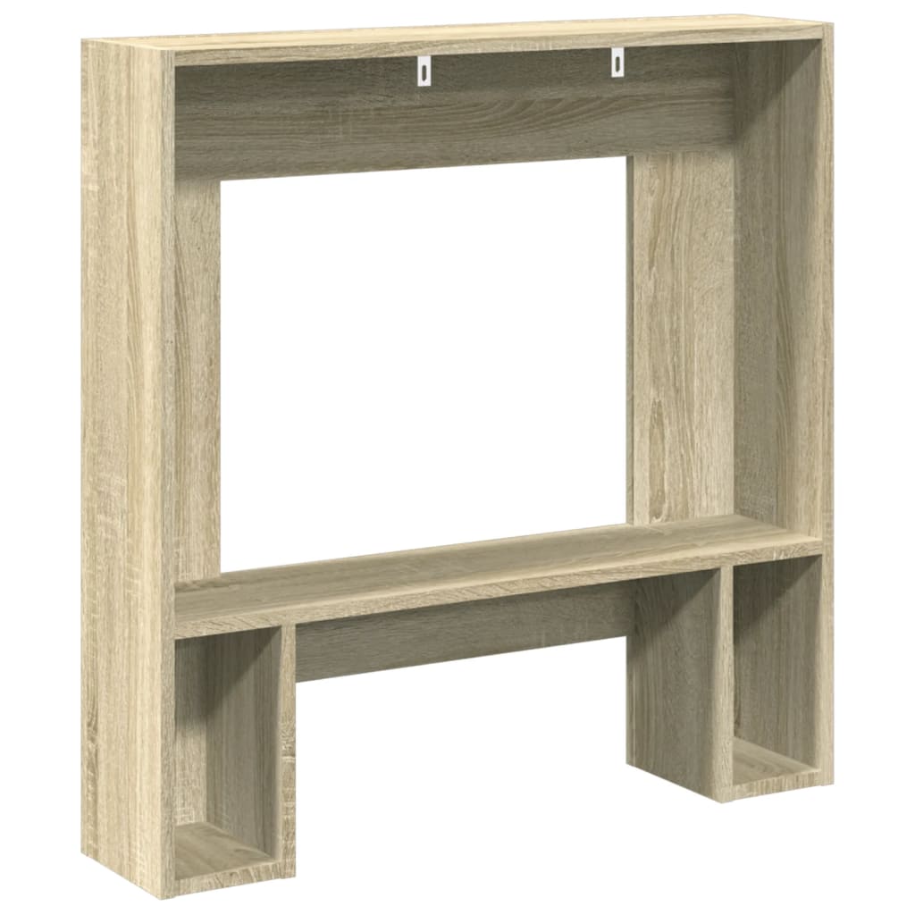 VidaXL Cadre de cheminée chêne sonoma 81x18x82 cm bois d'ingénierie
