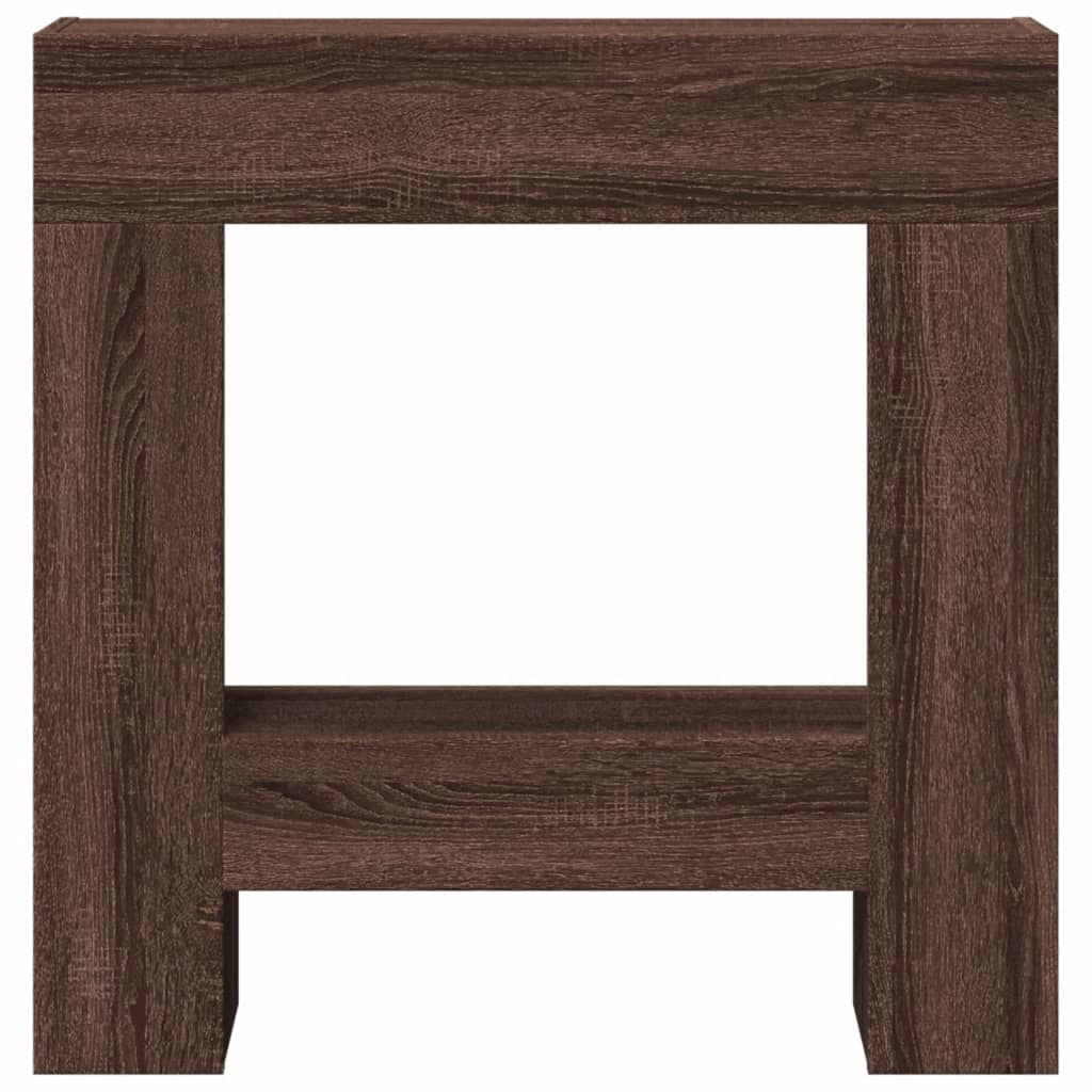 VidaXL Cadre de cheminée chêne marron 81x18x82 cm bois d'ingénierie