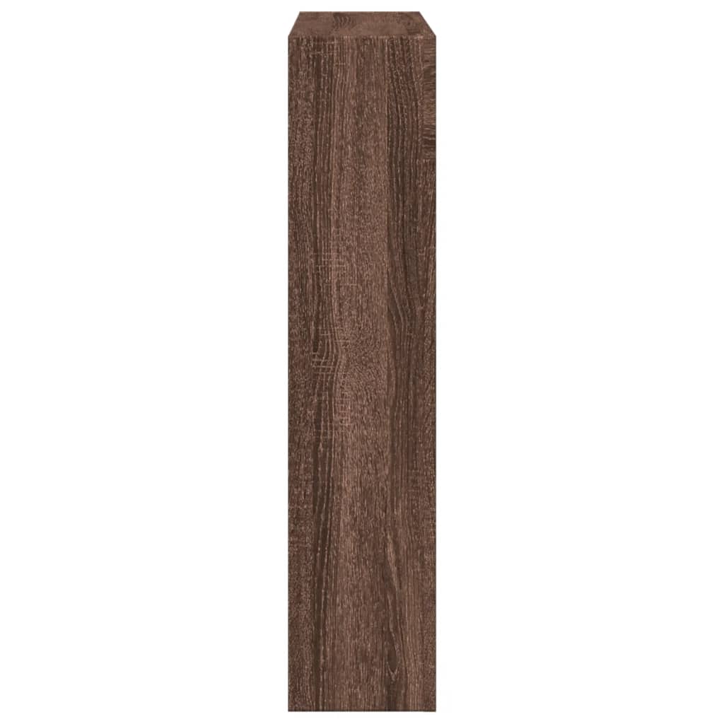 VidaXL Cadre de cheminée chêne marron 81x18x82 cm bois d'ingénierie