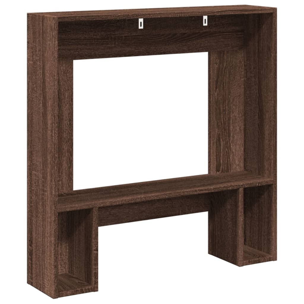 VidaXL Cadre de cheminée chêne marron 81x18x82 cm bois d'ingénierie