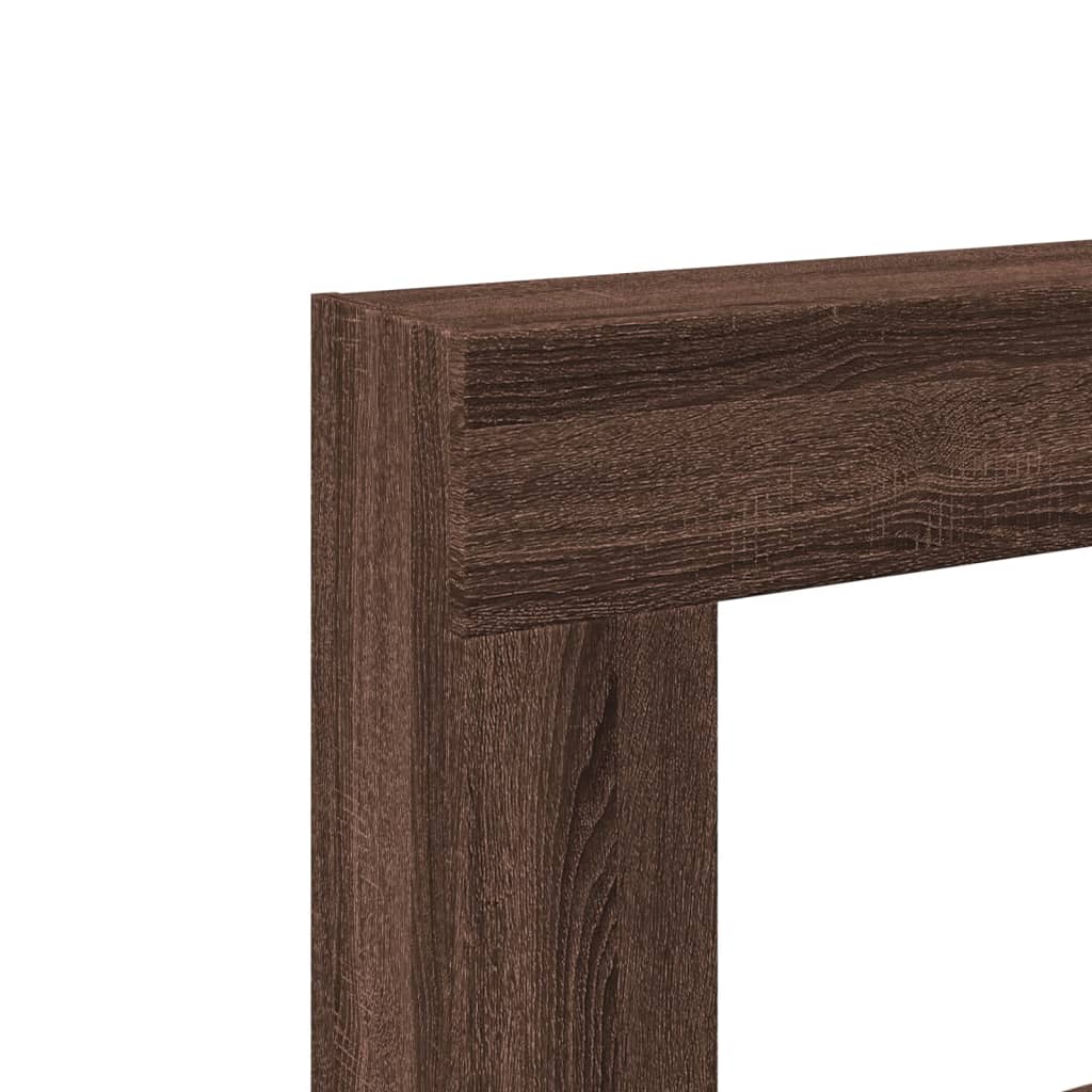 VidaXL Cadre de cheminée chêne marron 81x18x82 cm bois d'ingénierie