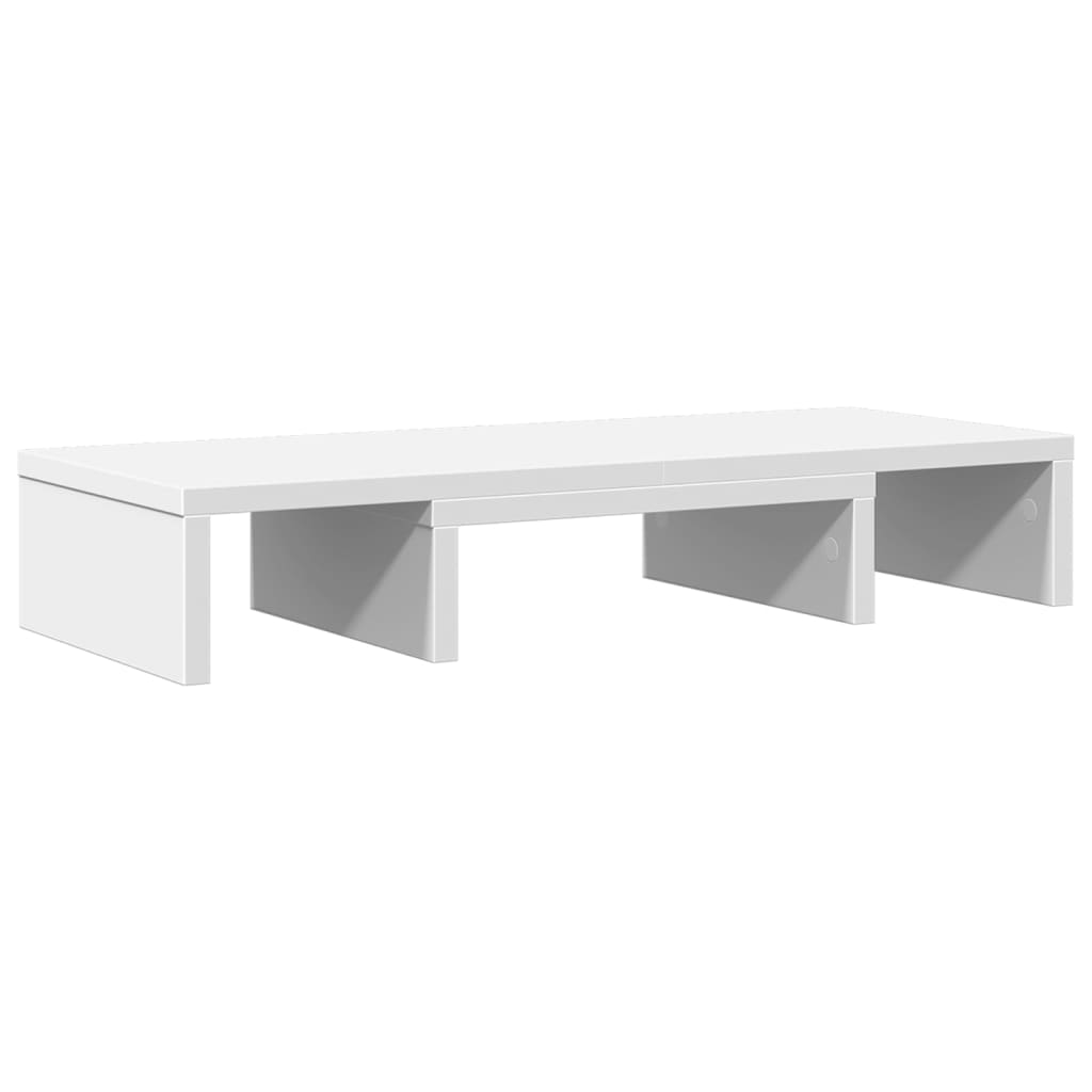 vidaXL Support de moniteur réglable blanc bois d'ingénierie