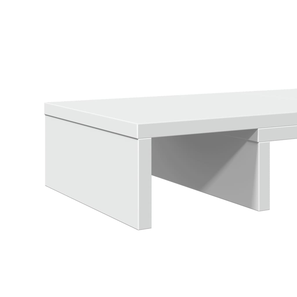 vidaXL Support de moniteur réglable blanc bois d'ingénierie