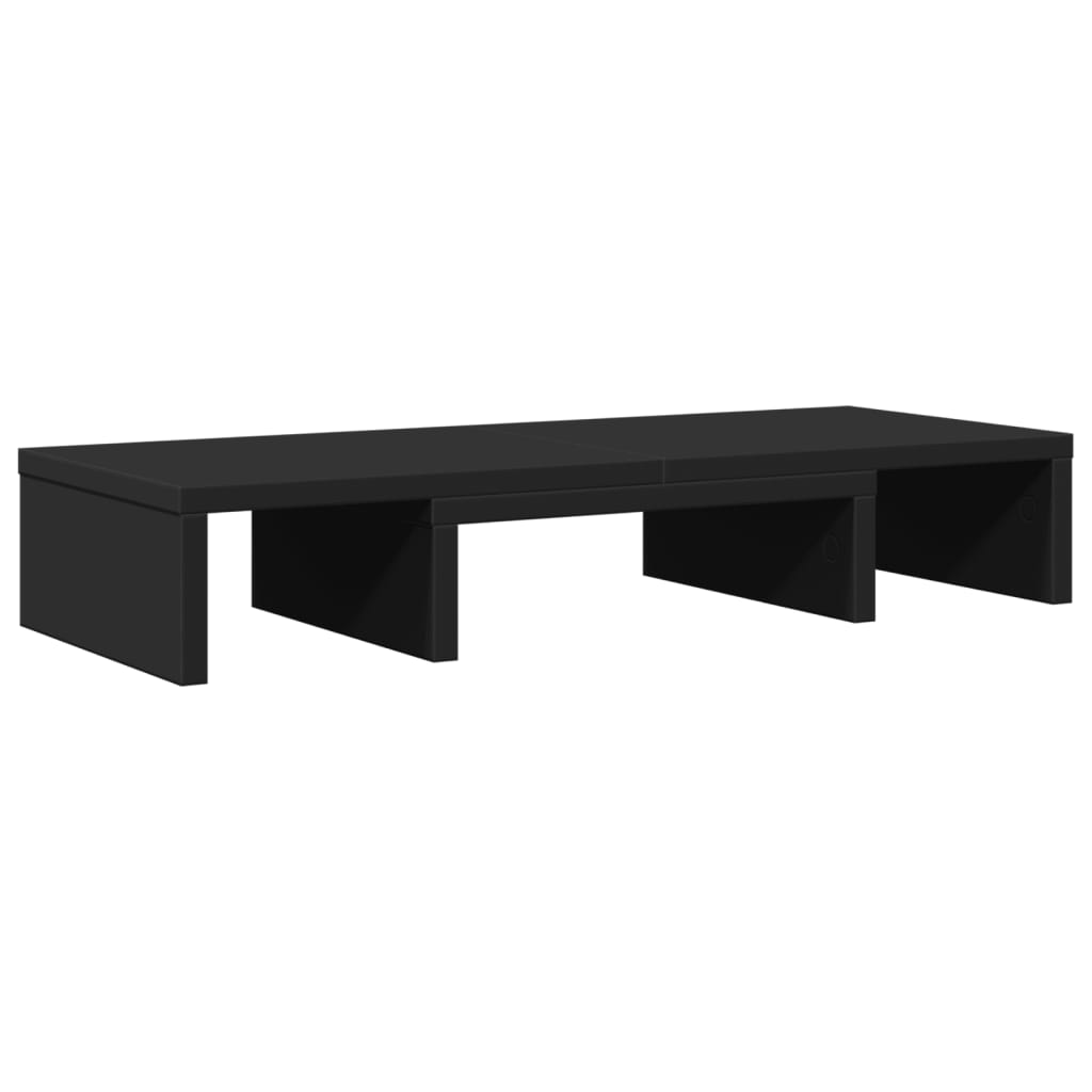 vidaXL Support de moniteur réglable noir bois d'ingénierie