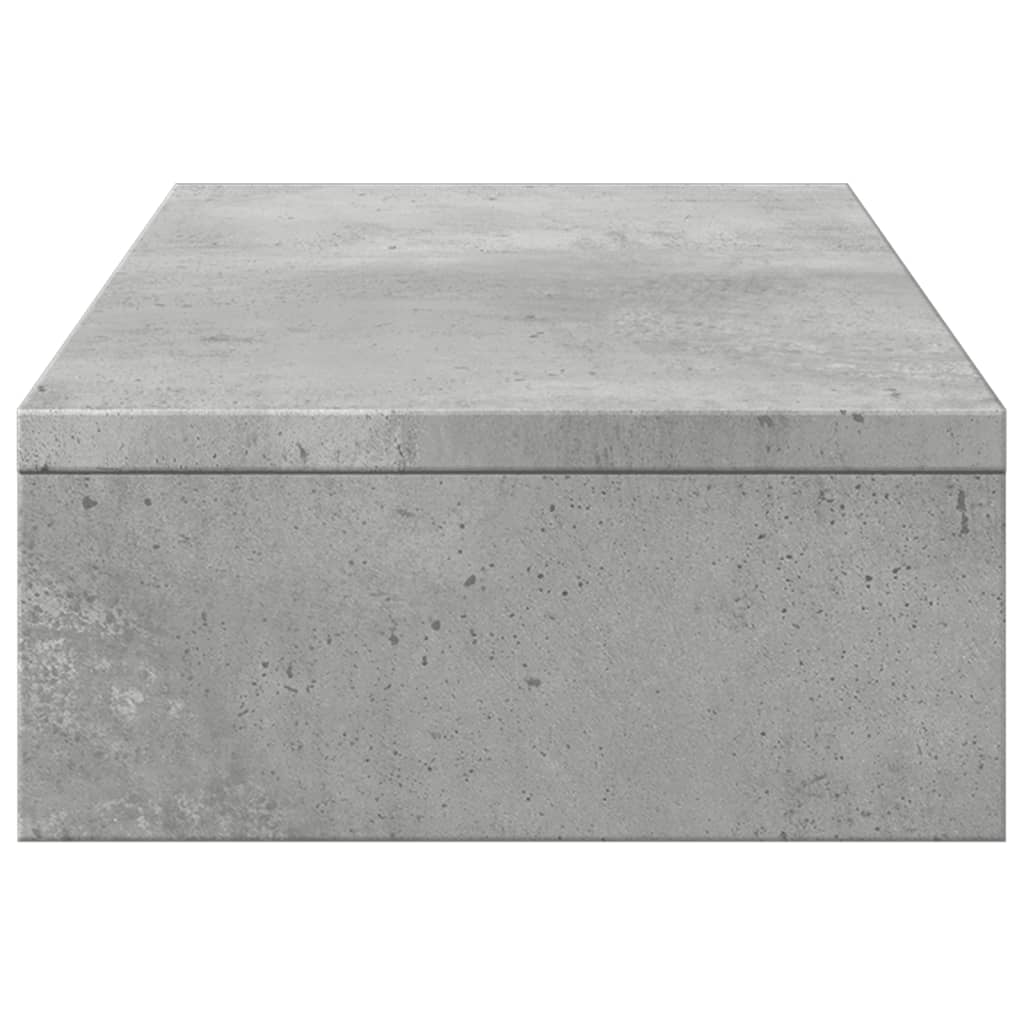 vidaXL Support de moniteur réglable gris béton bois d'ingénierie