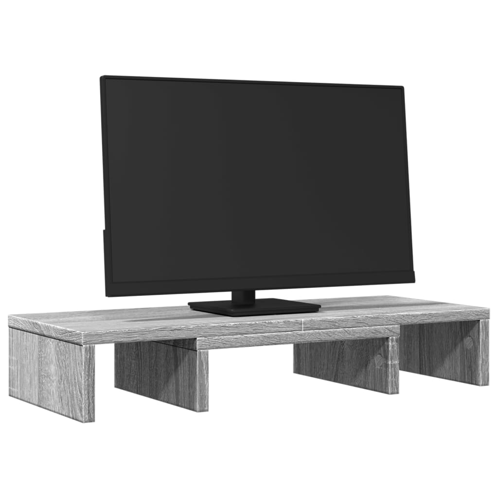 vidaXL Support de moniteur réglable sonoma gris bois d'ingénierie