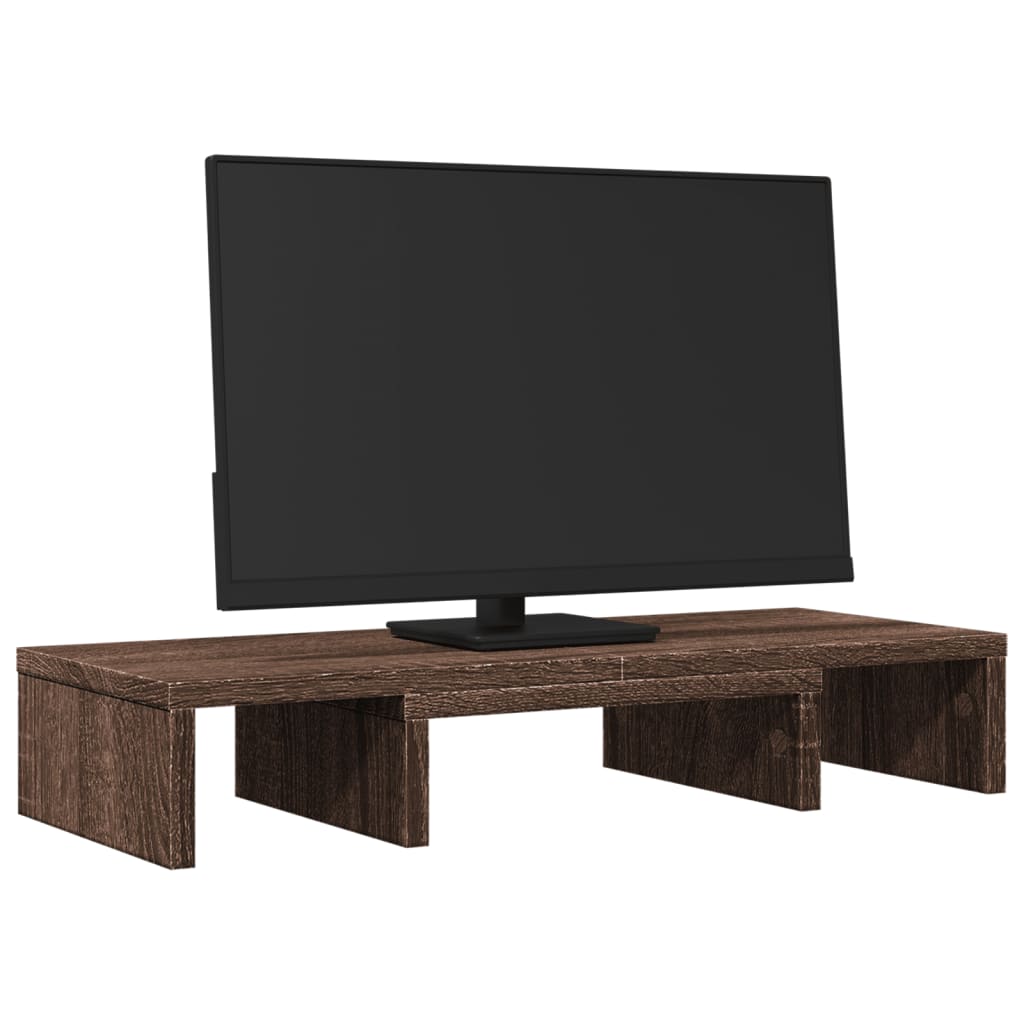 vidaXL Support de moniteur réglable chêne marron bois d'ingénierie