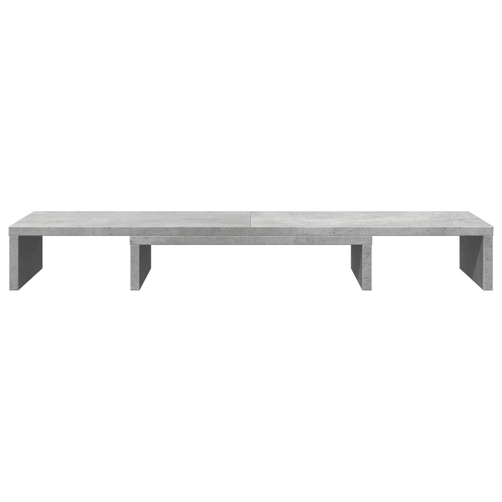 vidaXL Support de moniteur élévateur réglable gris béton