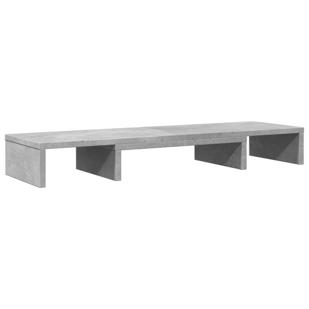 vidaXL Support de moniteur élévateur réglable gris béton