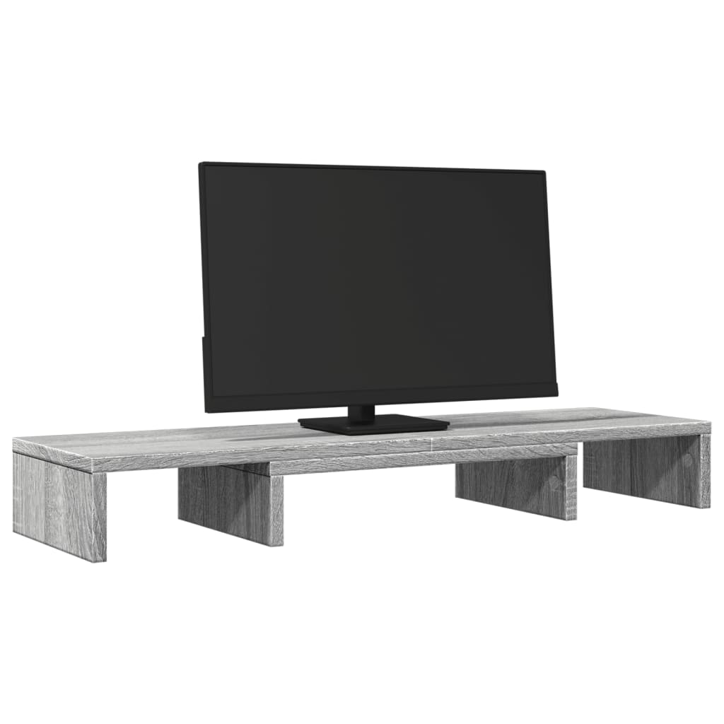 vidaXL Support de moniteur élévateur réglable sonoma gris
