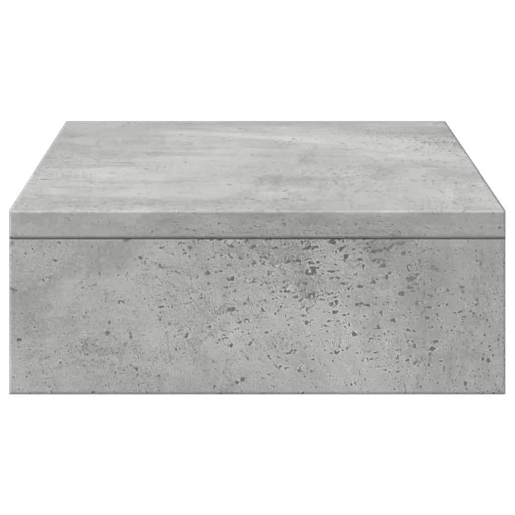 vidaXL Support de moniteur gris béton 50x27x10 cm bois d'ingénierie