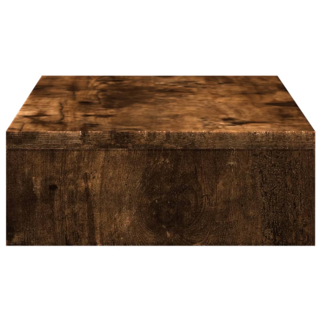 vidaXL Support de moniteur chêne fumé 50x27x10 cm bois d'ingénierie