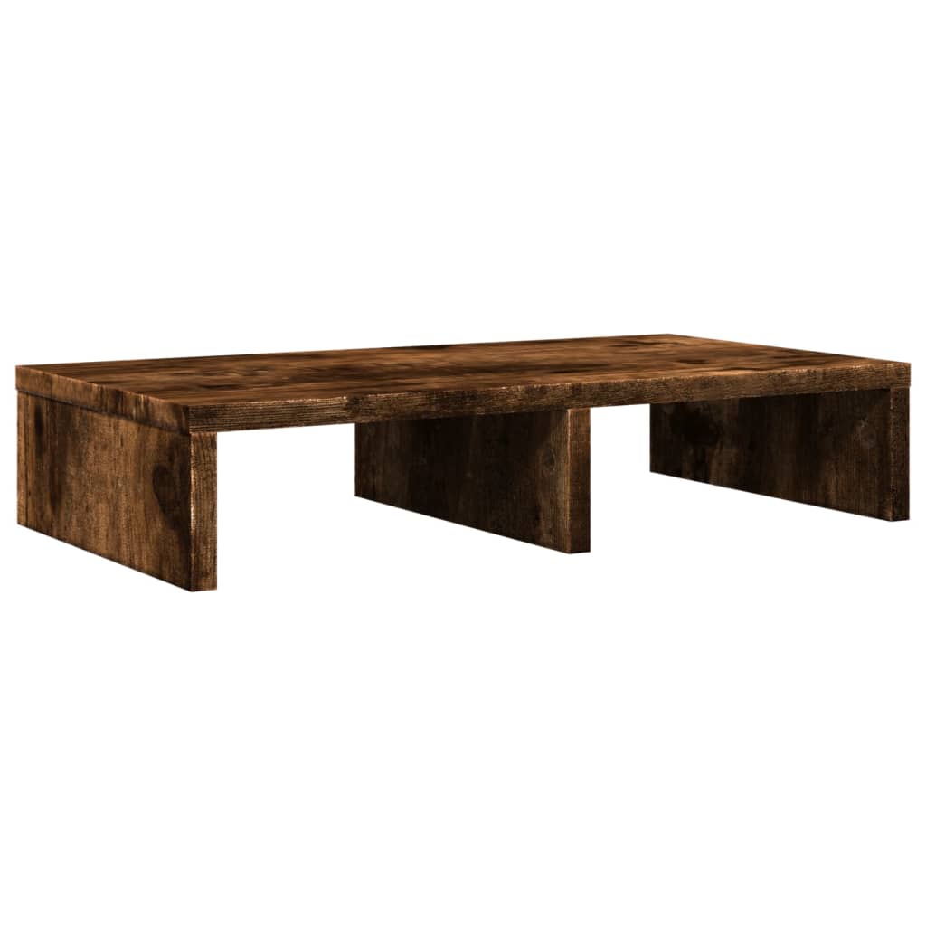 vidaXL Support de moniteur chêne fumé 50x27x10 cm bois d'ingénierie