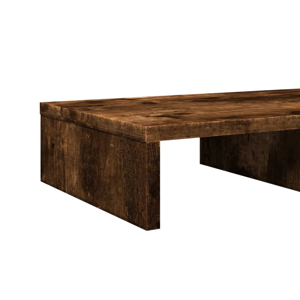 vidaXL Support de moniteur chêne fumé 50x27x10 cm bois d'ingénierie