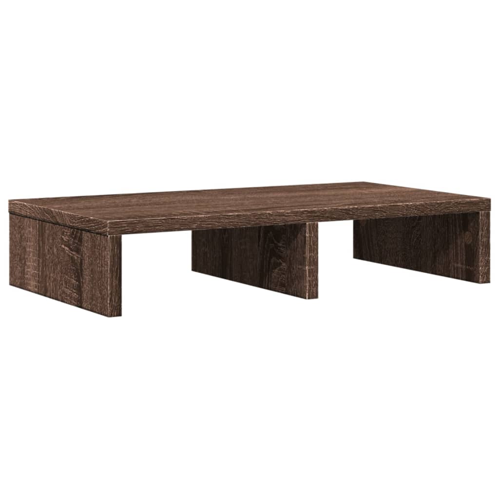 vidaXL Support de moniteur chêne marron 50x27x10 cm bois d'ingénierie