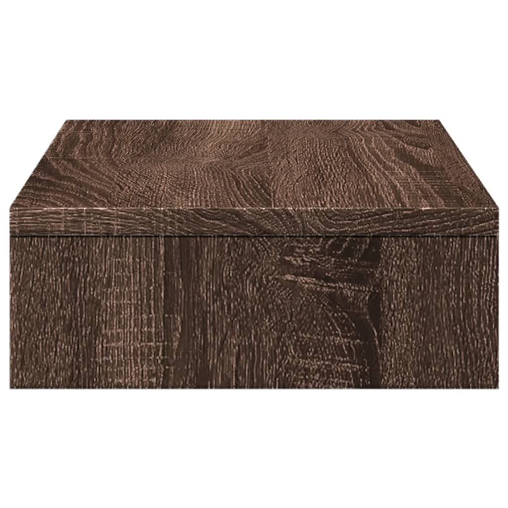 vidaXL Support de moniteur chêne marron 50x27x10 cm bois d'ingénierie