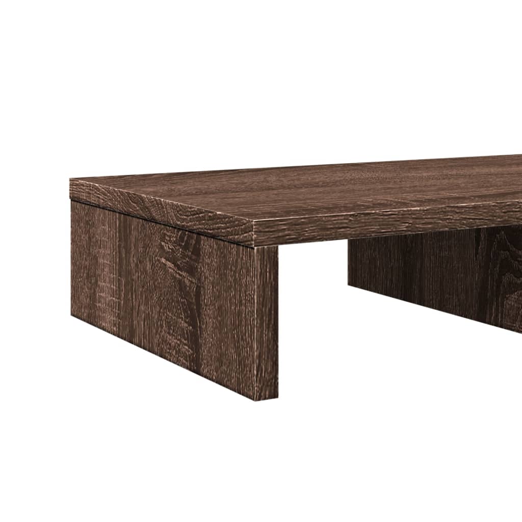 vidaXL Support de moniteur chêne marron 50x27x10 cm bois d'ingénierie