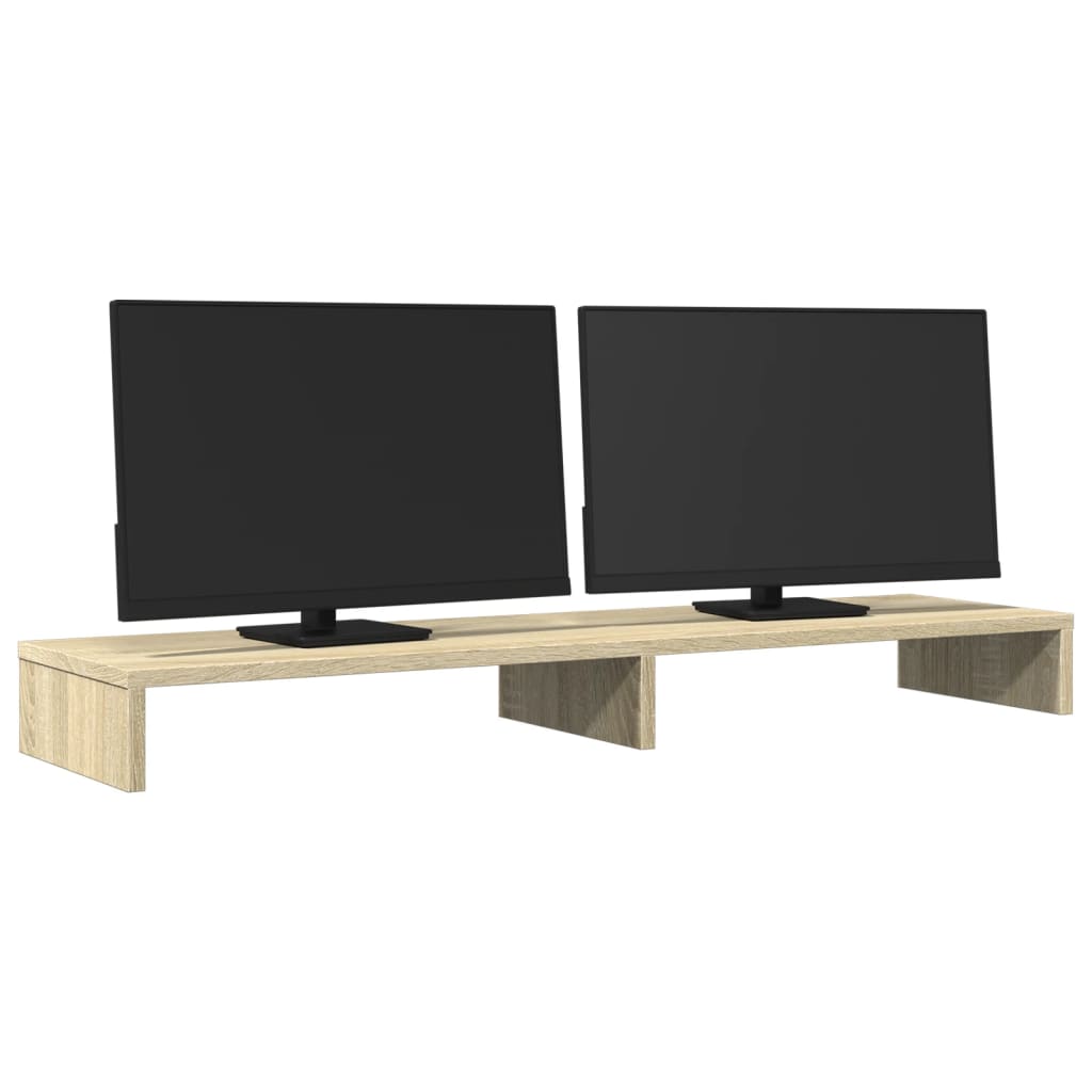 vidaXL Support de moniteur chêne sonoma 100x27x10 cm bois d'ingénierie