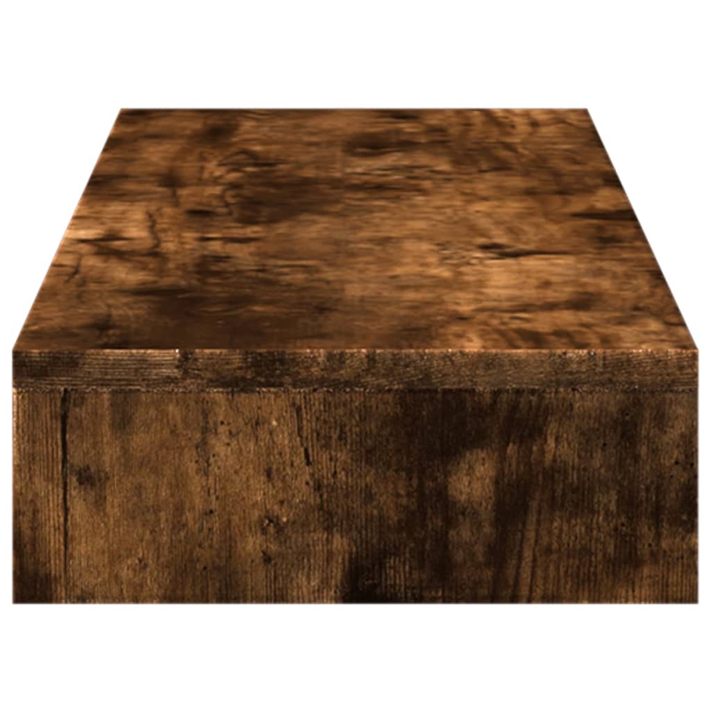 vidaXL Support de moniteur chêne fumé 100x27x10 cm bois d'ingénierie