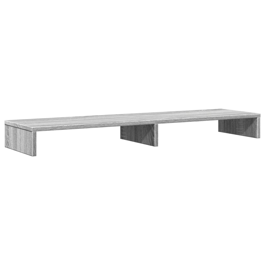 vidaXL Support de moniteur sonoma gris 100x27x10 cm bois d'ingénierie