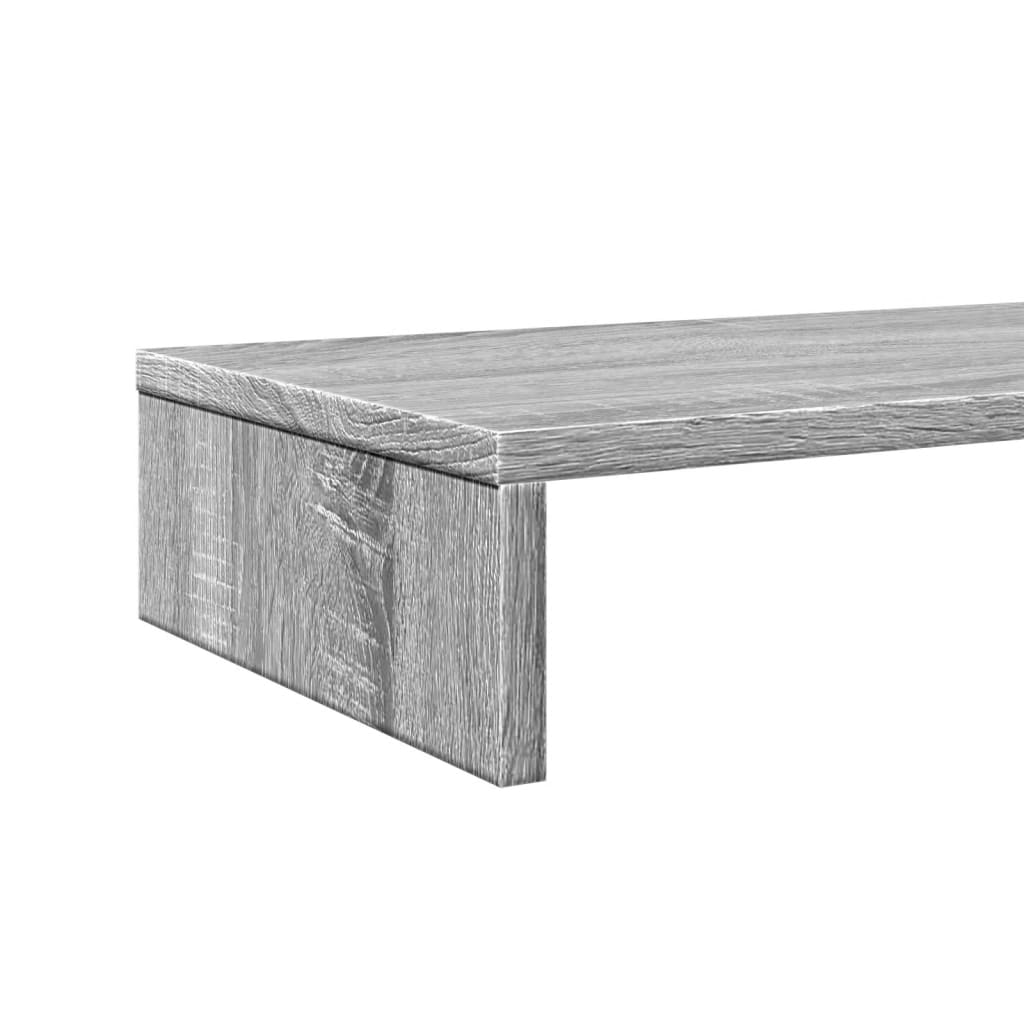 vidaXL Support de moniteur sonoma gris 100x27x10 cm bois d'ingénierie