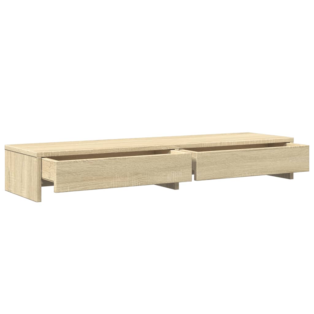 vidaXL Support de moniteur avec tiroirs chêne sonoma bois d'ingénierie