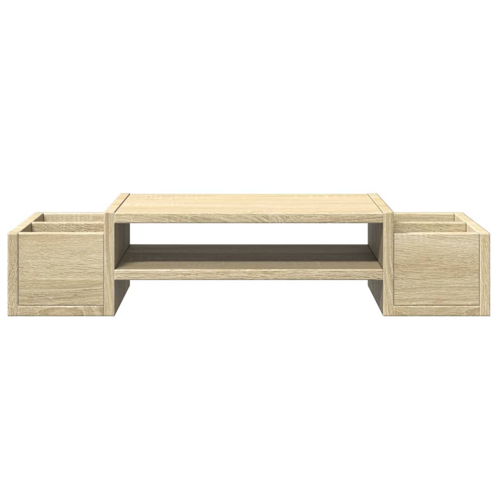 vidaXL Support de moniteur et rangement chêne sonoma bois d'ingénierie