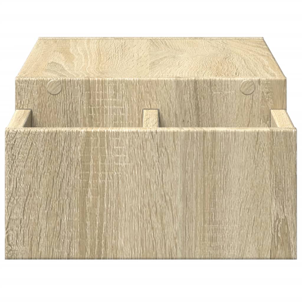 vidaXL Support de moniteur et rangement chêne sonoma bois d'ingénierie