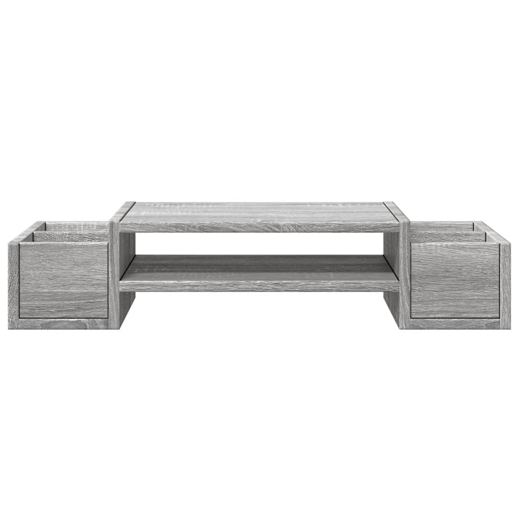 vidaXL Support de moniteur et rangement sonoma gris bois d'ingénierie