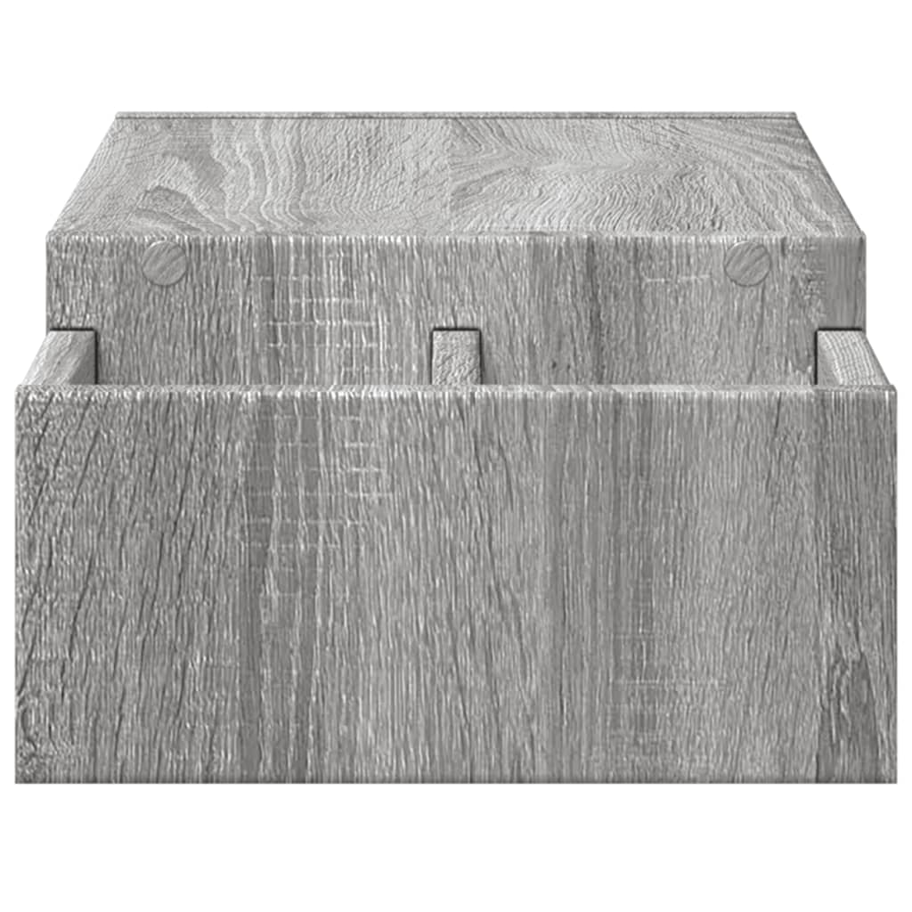 vidaXL Support de moniteur et rangement sonoma gris bois d'ingénierie