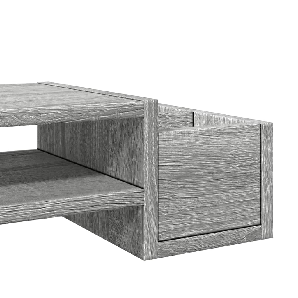 vidaXL Support de moniteur et rangement sonoma gris bois d'ingénierie