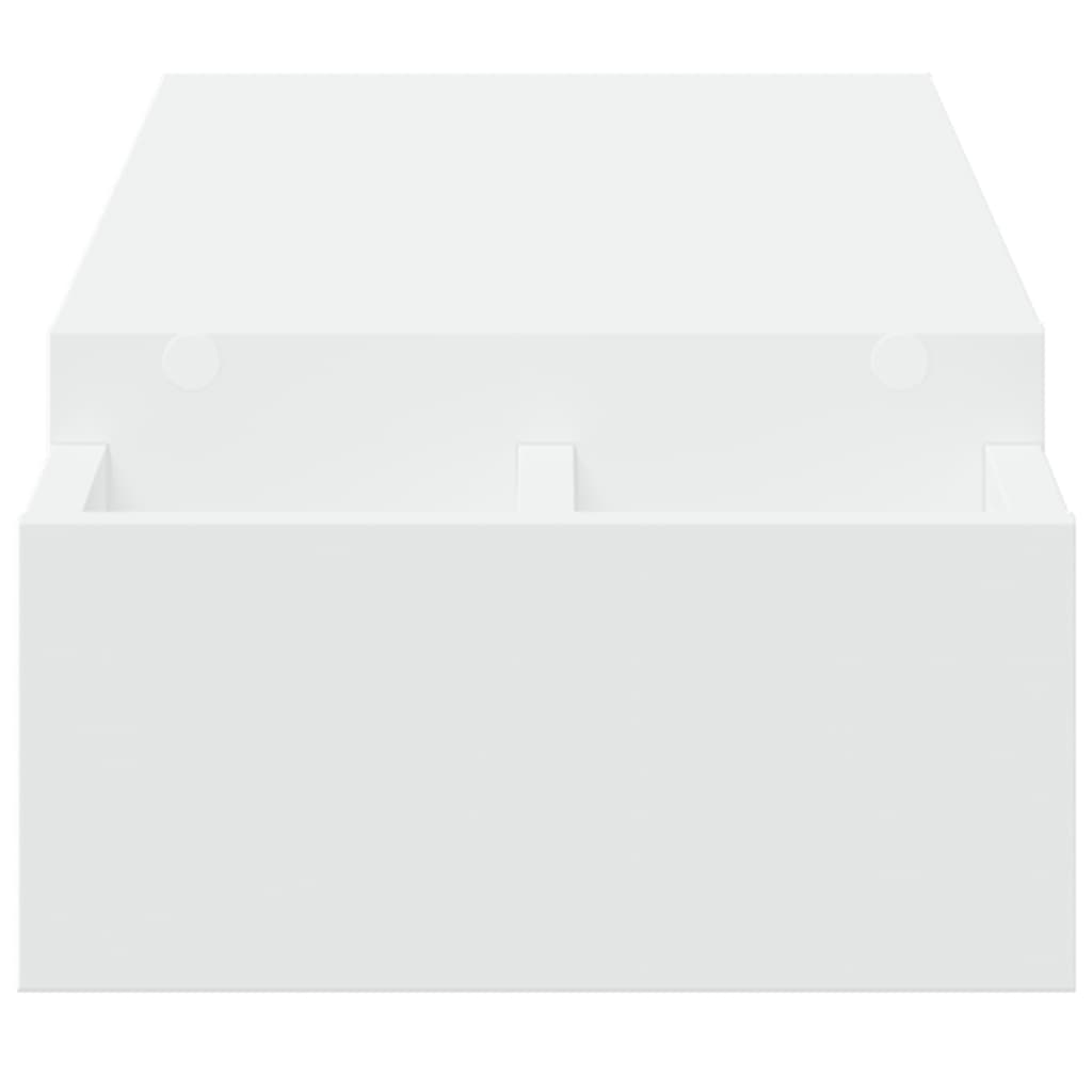 vidaXL Support de moniteur avec rangement blanc bois d'ingénierie