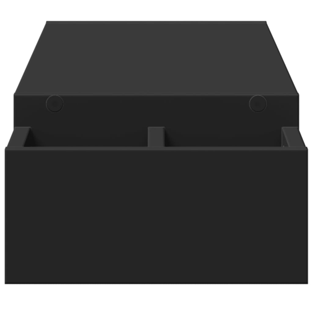 vidaXL Support de moniteur avec rangement noir bois d'ingénierie