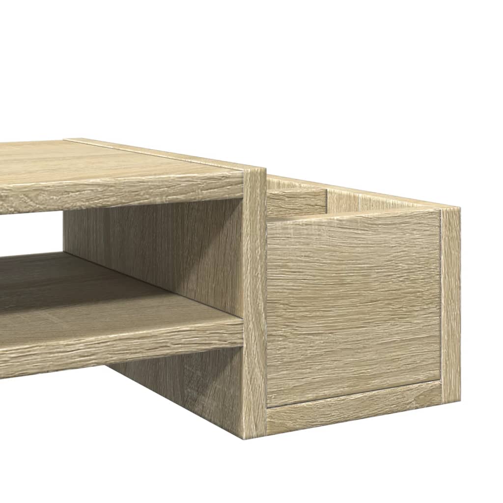 vidaXL Support de moniteur avec rangement chêne sonoma bois ingénierie