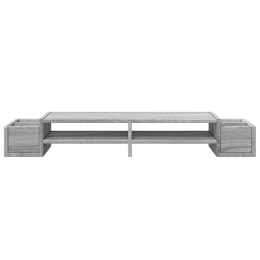 vidaXL Support de moniteur avec rangement sonoma gris bois ingénierie