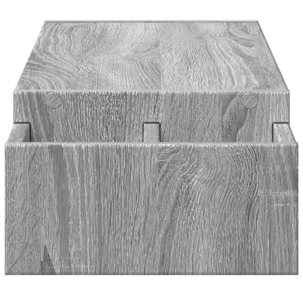 vidaXL Support de moniteur avec rangement sonoma gris bois ingénierie
